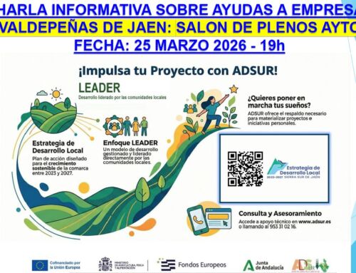 SESIÓN INFORMATIVA EN VALDEPEÑAS DE JAÉN SOBRE AYUDAS A EMPRESAS Y PERSONAS EMPRENDEDORAS EN EL MARCO DE LA ESTRATEGIA DE DESARROLLO LOCAL 2023-2027