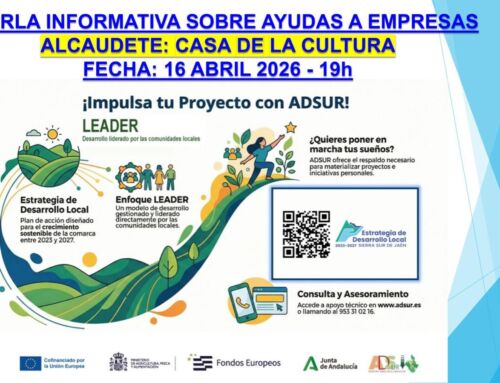 SESIÓN INFORMATIVA EN ALCAUDETE SOBRE AYUDAS A EMPRESAS Y PERSONAS EMPRENDEDORAS EN EL MARCO DE LA ESTRATEGIA DE DESARROLLO LOCAL 2023-2027